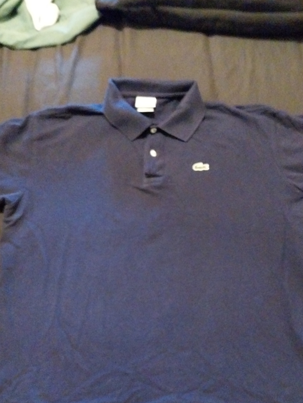 Lacoste Men's Navy Blue Polo with Embroidered Croc